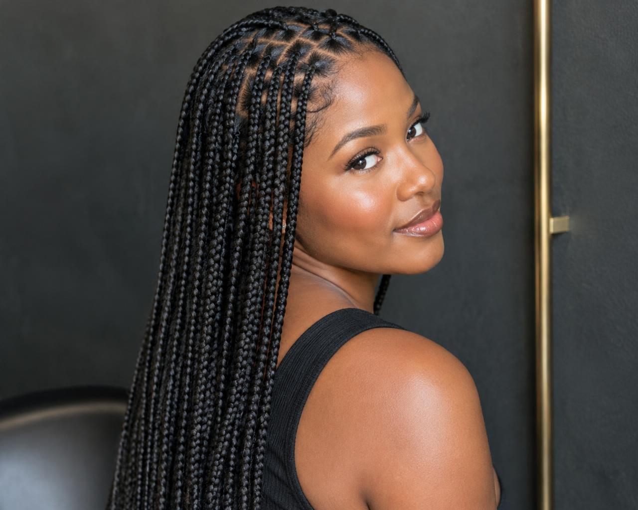 Style inspiration: braids being carefully styled